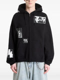 WASTED patch-detail zip hoodie