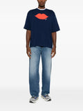 Kenzo lips-intarsia short-sleeve sweater