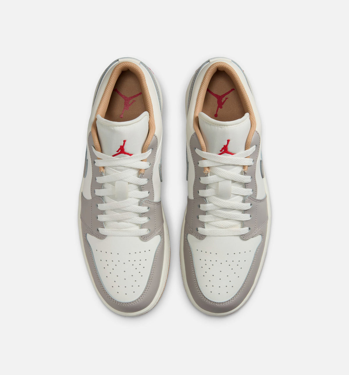 Air Jordan 1 Low Sail Fire Red Men's Shoes - Sail/Red/College Grey/Hemp